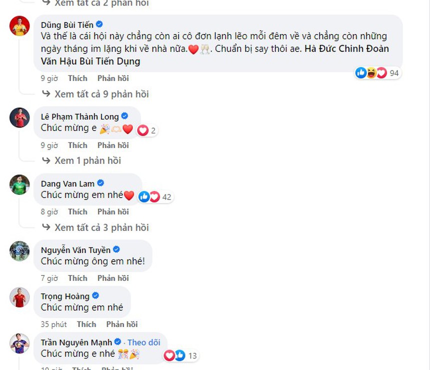 Quang Hải khoe giấy đăng ký kết hôn với Chu Thanh Huyền, dàn sao bóng đá Việt Nam gửi lời chúc mừng - Ảnh 3.