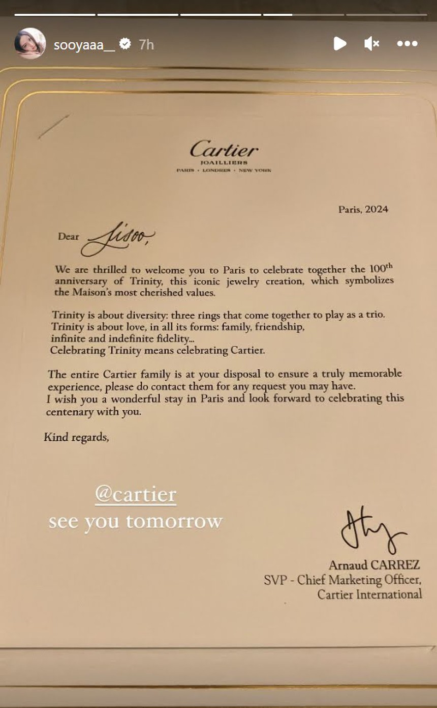 Cận Tết, Jisoo Blackpink bay sang Pháp, được Jisoo đối đãi hoàng gia từ Cartier ở Paris - Ảnh 2. Cận Tết, Jisoo Blackpink bay sang Pháp, được Jisoo đối đãi hoàng gia từ Cartier ở Paris - Ảnh 2.