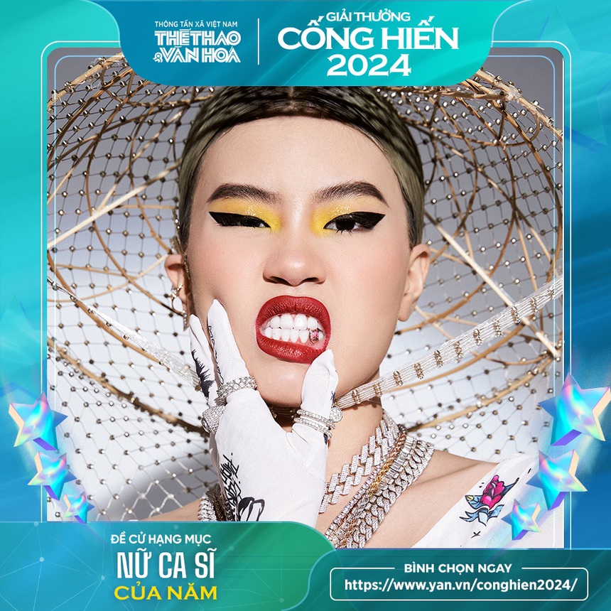 Giải Cống hiến lần 18-2024: Nữ rapper 'tài không đợi tuổi' của làng rap Việt - Ảnh 1. Giải Cống hiến lần 18-2024: Nữ rapper 'tài không đợi tuổi' của làng rap Việt - Ảnh 1.