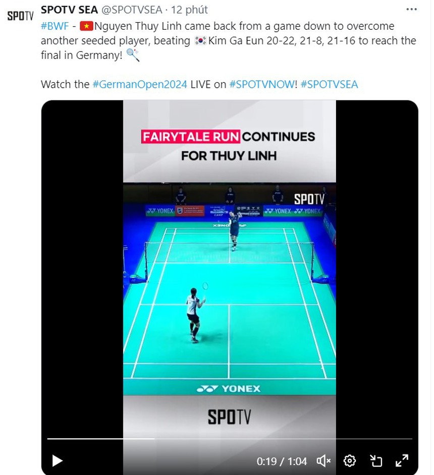 Tay vợt số 1 Việt Nam, Thùy Linh gặp nhà vô địch châu Âu ở chung kết; truyền thông Hàn Quốc khen: ‘Chuyện cổ tích là đây’ - Ảnh 4.