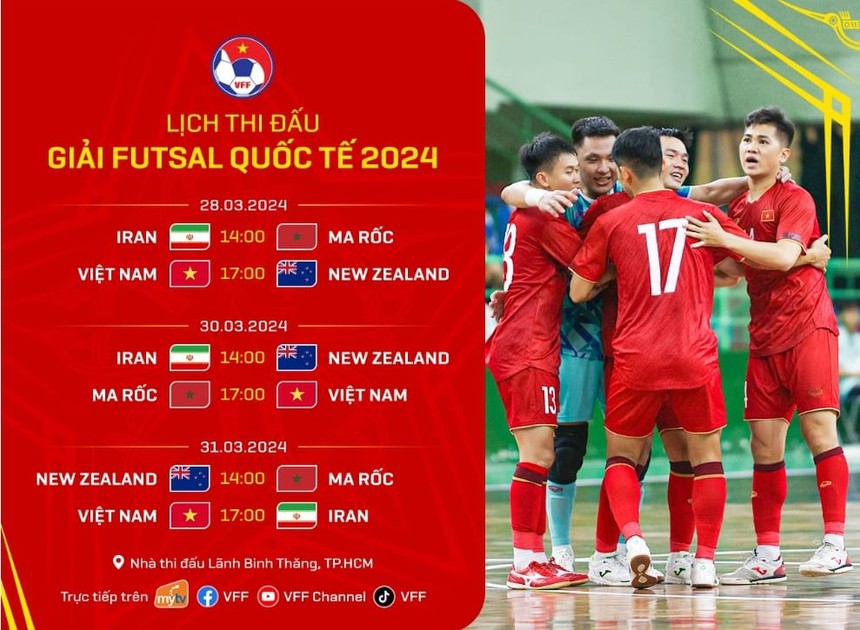 Lịch thi đấu bóng đá hôm nay 28/3: Trực tiếp futsal Việt Nam vs New Zealand - Ảnh 5. Lịch thi đấu bóng đá hôm nay 28/3: Trực tiếp futsal Việt Nam vs New Zealand - Ảnh 5.