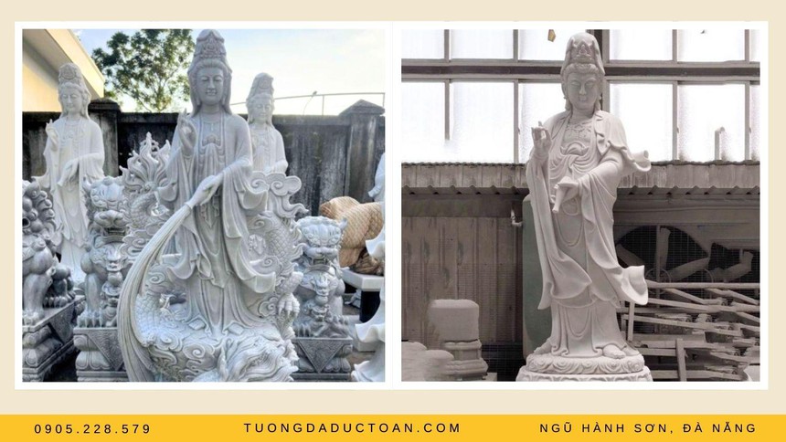 Cơ sở điêu khắc tượng phật Quan Âm bằng đá uy tín - cơ sơ tượng đá Đức Toàn làng đá Non Nước Đà Nẵng - Ảnh 3.