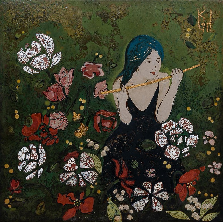 Triển lãm GIŨA: Phong Sắc nét đẹp tranh sơn mài - Ảnh 5. Triển lãm GIŨA: Phong Sắc nét đẹp tranh sơn mài - Ảnh 5.