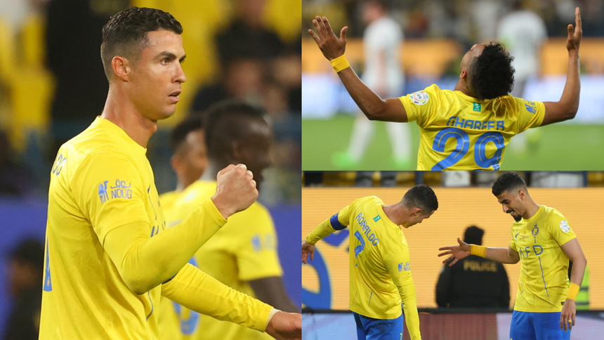 Ronaldo lập hat-trick thứ 64 trong sự nghiệp giúp Al Nassr đại thắng - Ảnh 2. Ronaldo lập hat-trick thứ 64 trong sự nghiệp giúp Al Nassr đại thắng - Ảnh 2.