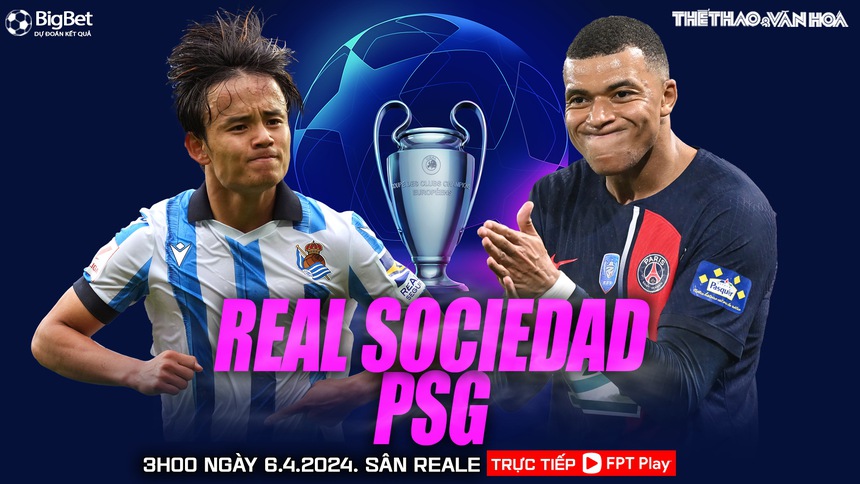 Nhận định Real Sociedad vs PSG (3h00, 6/3), Champions League vòng 1/8 lượt về - Ảnh 1. Nhận định Real Sociedad vs PSG (3h00, 6/3), Champions League vòng 1/8 lượt về - Ảnh 1.