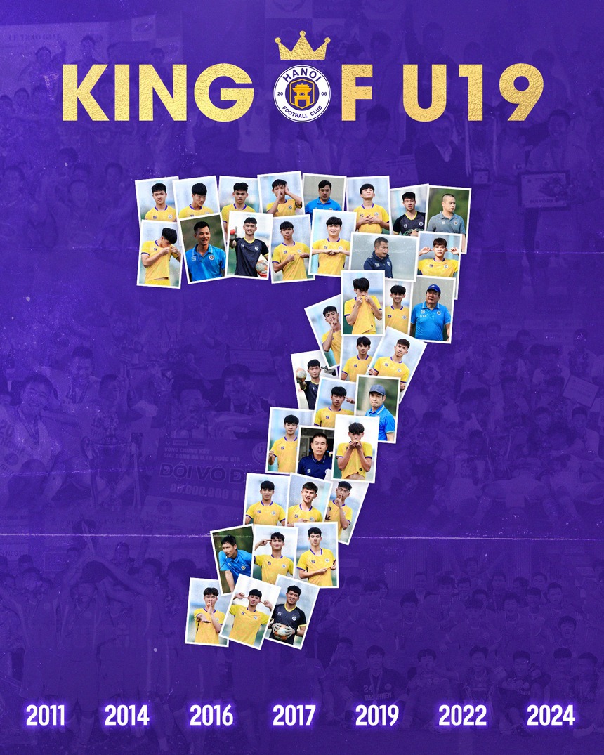 U19 Hà Nội FC lần thứ 7 vô địch Vòng chung kết U19 Quốc gia - Ảnh 2. U19 Hà Nội FC lần thứ 7 vô địch Vòng chung kết U19 Quốc gia - Ảnh 2.