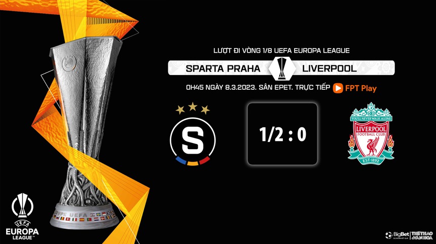 Nhận định bóng đá Sparta Prague vs Liverpool (00h45, 8/3), Europa League vòng 1/8 - Ảnh 8. Nhận định bóng đá Sparta Prague vs Liverpool (00h45, 8/3), Europa League vòng 1/8 - Ảnh 8.