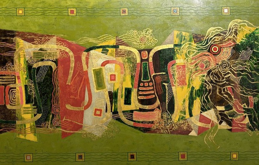 Triển lãm ‘Xuân 2024’ – Hướng đến kỷ niệm 100 năm thành lập Đại học Mỹ thuật Việt Nam - Ảnh 1.