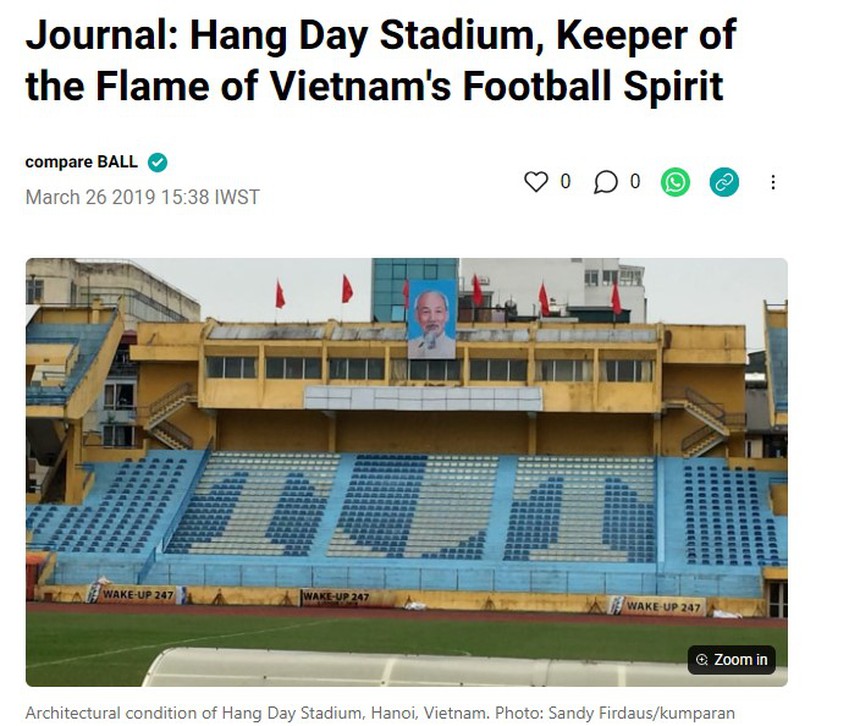 Báo Đông Nam Á ca ngợi SVĐ Hàng Đẫy, CĐV từng trầm trò với 'siêu dự án' xây mới 300 triệu USD đạt chuẩn FIFA - Ảnh 2.