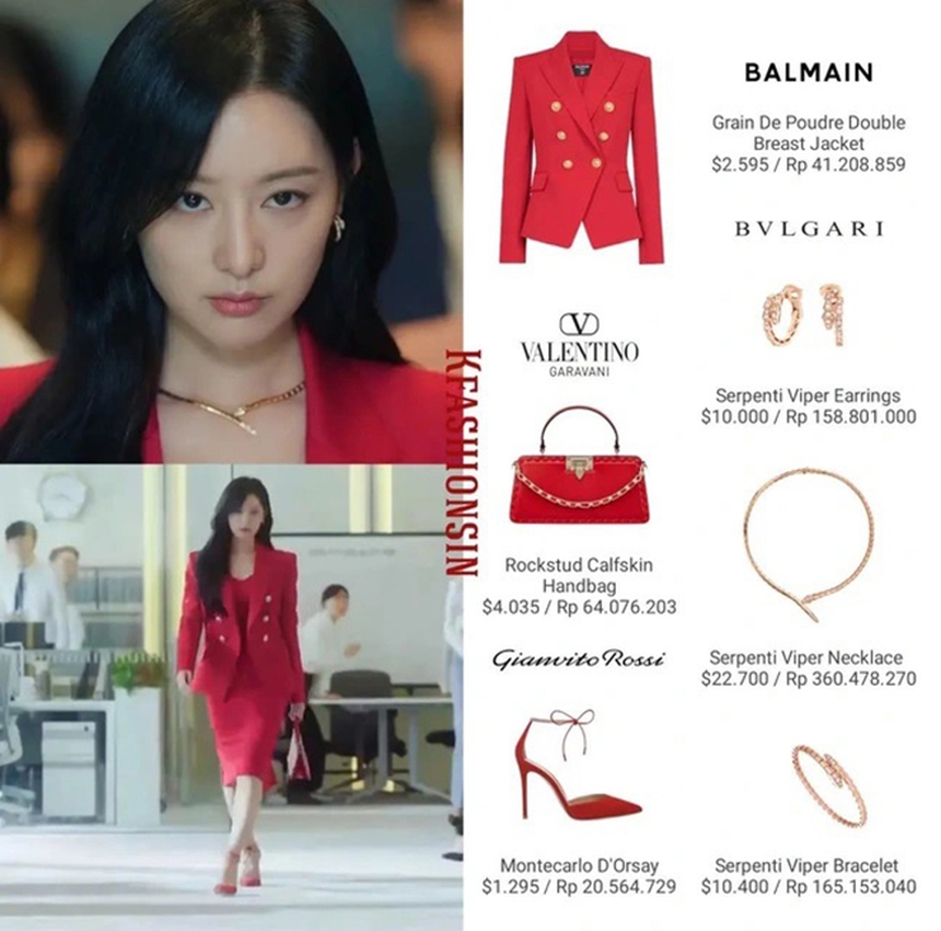 Kim Ji Won gây choáng trong bộ trang phục 'trả thù' trị giá 56.521 USD trong tập 7 'Queen of Tears' - Ảnh 2. Kim Ji Won gây choáng trong bộ trang phục 'trả thù' trị giá 56.521 USD trong tập 7 'Queen of Tears' - Ảnh 2.