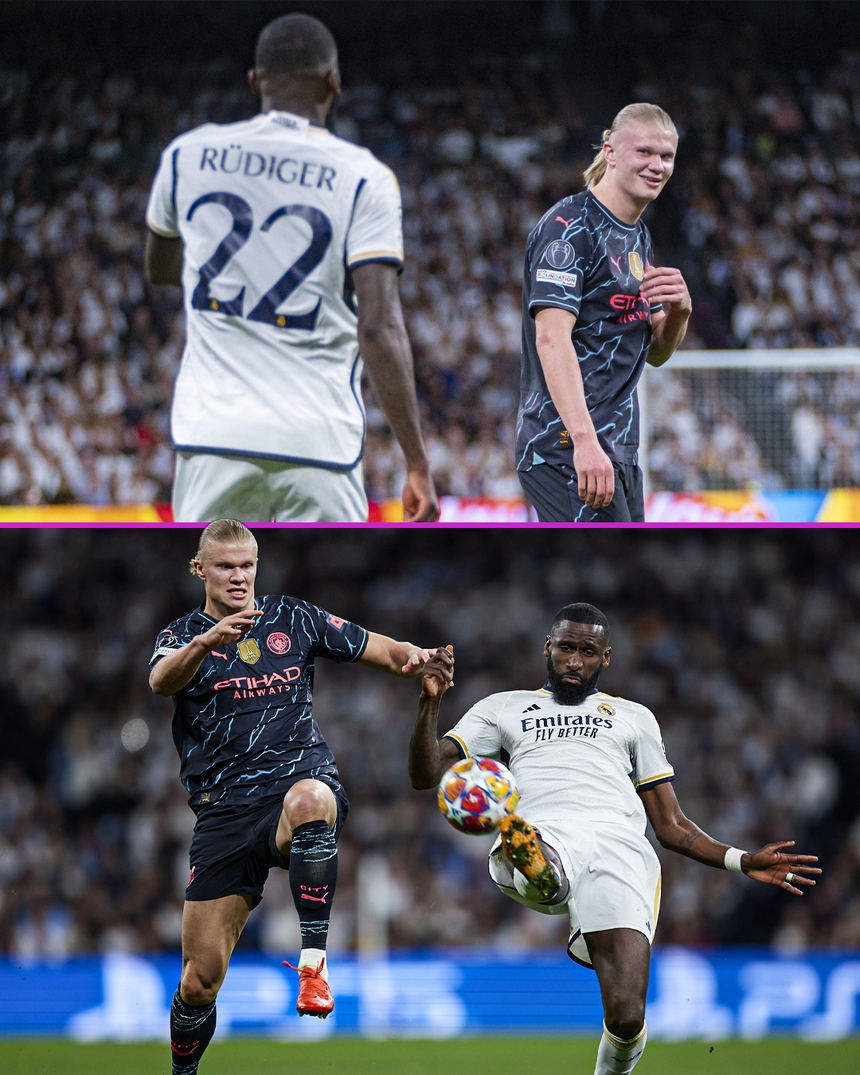 Erling Haaland lại ‘tàng hình’ một cách khó tin trước Real, bị trọng tài gạt tay vào mặt - Ảnh 2.