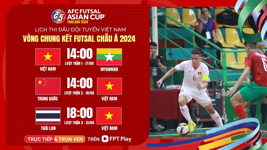 Tin nóng thể thao tối 12/4: FPT có bản quyền Futsal châu Á, U16 nữ Việt Nam thắng tưng bừng - Ảnh 2.