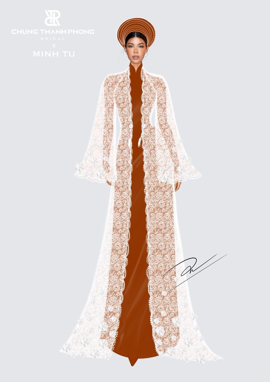 Trang phục cưới đặc biệt NTK Chung Thanh Phong dành cho siêu mẫu Minh Tú - Ảnh 2.