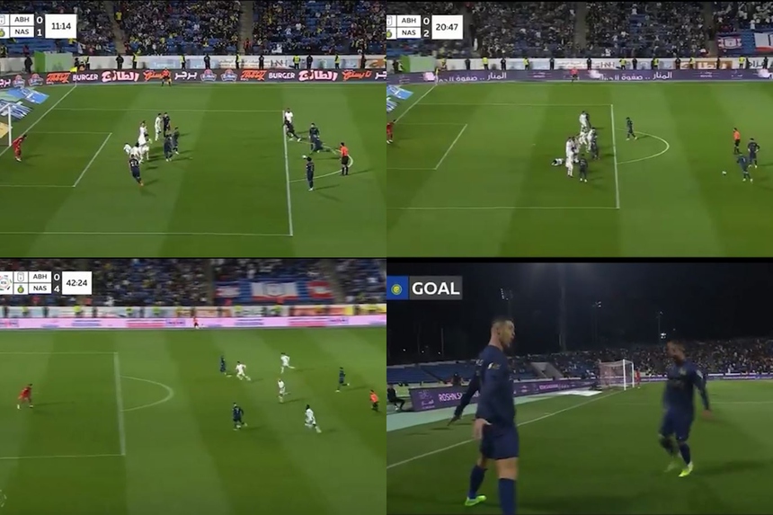 Không thể ngừng ghi bàn, Ronaldo lập hat-trick giúp Al Nassr thắng 8-0, trong đó có 2 lần đá phạt xé lưới đối thủ - Ảnh 2.