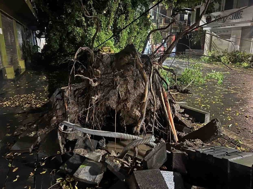 Hà Nội: Mưa lớn kèm lốc và sấm chớp gây thiệt hại một số vùng - Ảnh 7.