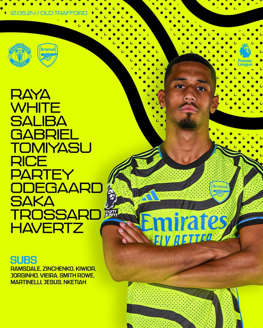 TRỰC TIẾP bóng đá MU vs Arsenal (22h30 hôm nay), xem Ngoại hạng Anh trên K+Sport1: Bruno Fernandes và Rashford vắng mặt - Ảnh 4. TRỰC TIẾP bóng đá MU vs Arsenal (22h30 hôm nay), xem Ngoại hạng Anh trên K+Sport1: Bruno Fernandes và Rashford vắng mặt - Ảnh 4.