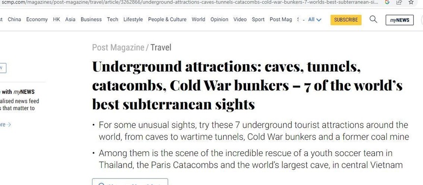 Hang Sơn Đoòng lọt top 7 điểm tham quan dưới lòng đất đẹp nhất thế giới - Ảnh 1.