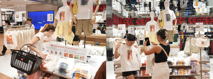 BST họa tiết áo thun “cơm tấm”, “bánh mì” của UNIQLO thu hút giới trẻ ngày đầu ra mắt - Ảnh 5. BST họa tiết áo thun “cơm tấm”, “bánh mì” của UNIQLO thu hút giới trẻ ngày đầu ra mắt - Ảnh 5.