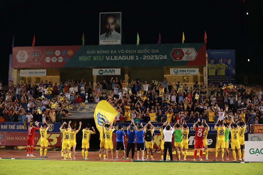 SLNA thắng 3 trận liên tiếp ở V.League. Ảnh: Fanpage CLB SLNA