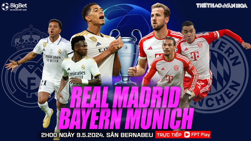 Nhận định bóng đá Real Madrid vs Bayern Munich (2h00, 9/5), Bán kết lượt về Cúp C1 châu Âu - Ảnh 2. Nhận định bóng đá Real Madrid vs Bayern Munich (2h00, 9/5), Bán kết lượt về Cúp C1 châu Âu - Ảnh 2.