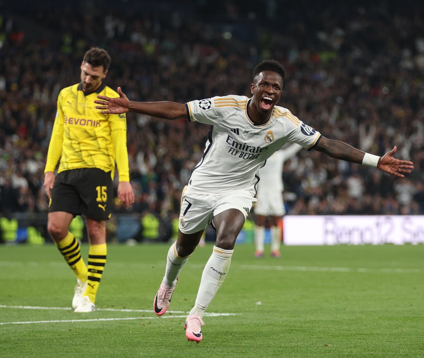 Vinicius san bằng kỷ lục của Messi sau khi ghi bàn ở chung kết Cúp C1 - Ảnh 2.