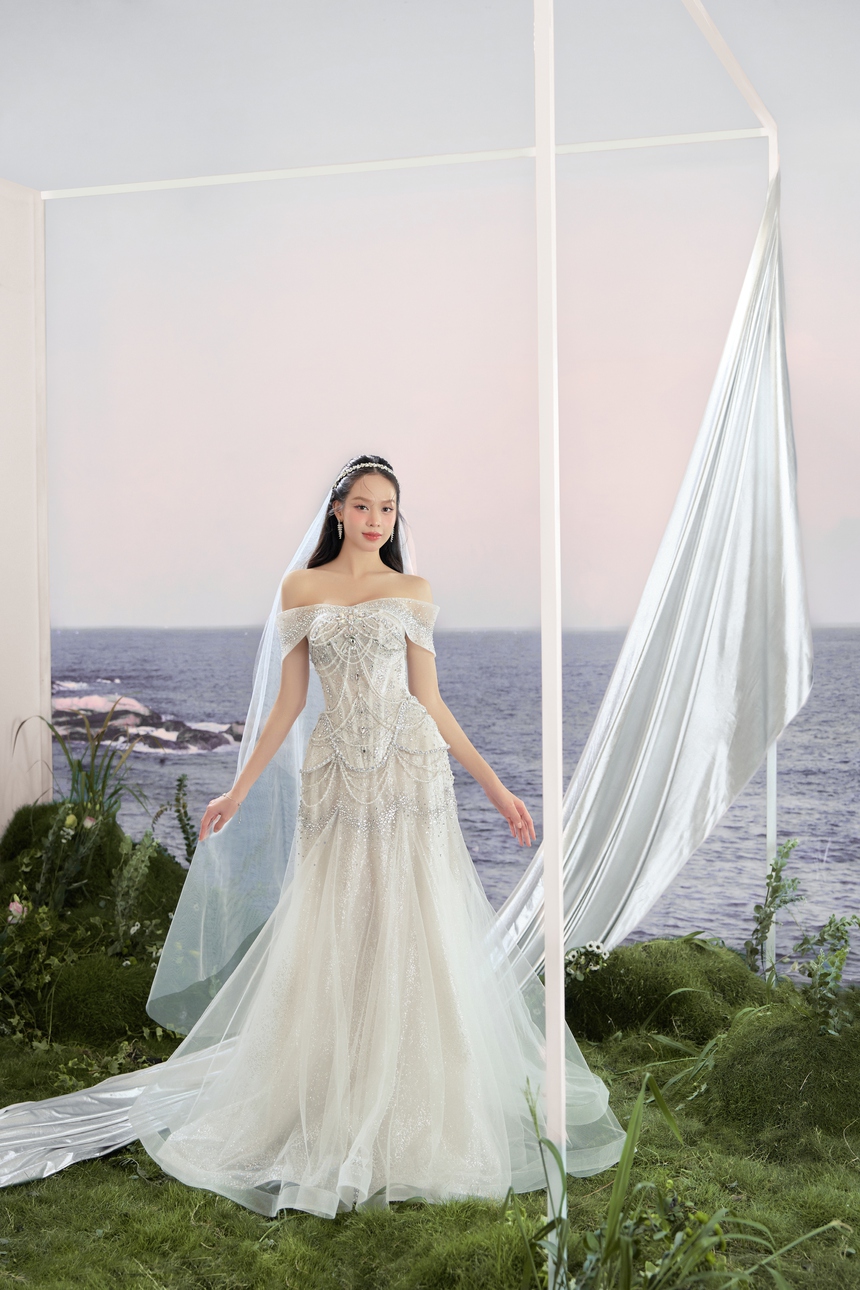 Hoa hậu Thanh Thủy hóa cô dâu trong BST Coquette Whispers - Ảnh 5.