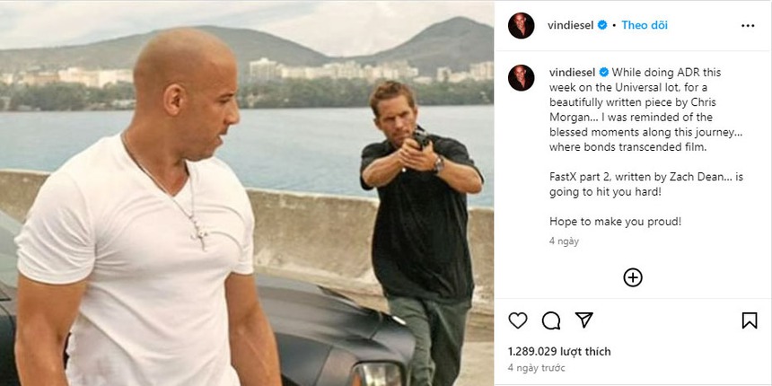 Vin Diesel hứa hẹn khán giả sẽ cảm thấy 'cực phê' khi xem "Fast X: Part 2" - Ảnh 1. Vin Diesel hứa hẹn khán giả sẽ cảm thấy 'cực phê' khi xem "Fast X: Part 2" - Ảnh 1.