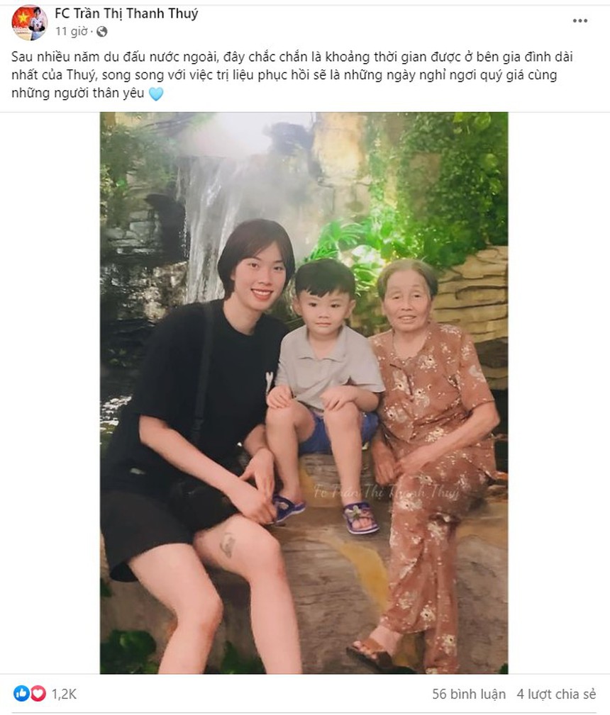 Tiết lộ mới nhất về tình hình của Trần Thị Thanh Thúy khiến CĐV Việt Nam ấm lòng - Ảnh 2. Tiết lộ mới nhất về tình hình của Trần Thị Thanh Thúy khiến CĐV Việt Nam ấm lòng - Ảnh 2.
