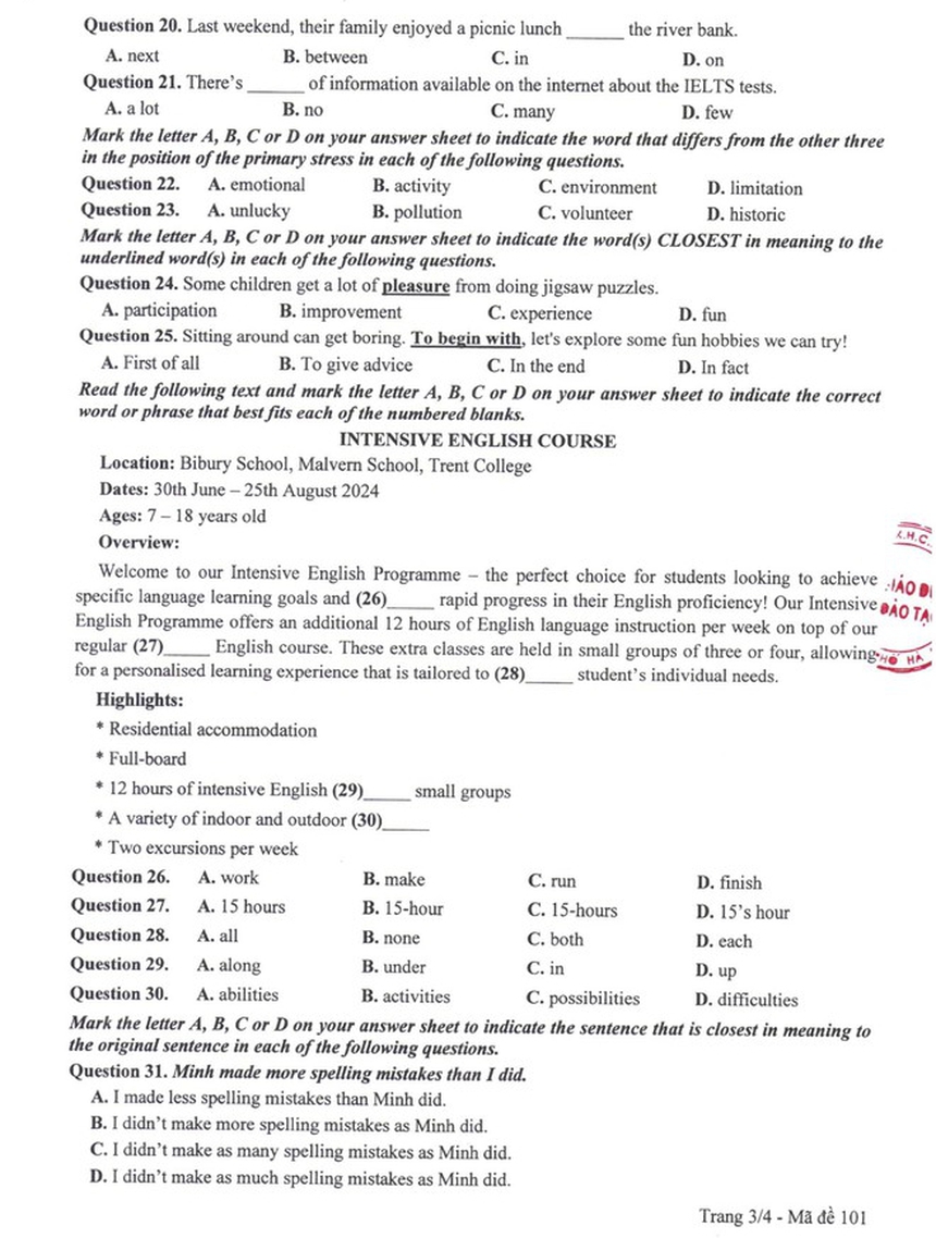 Công bố đáp án chính thức các môn thi vào lớp 10 công lập Hà Nội - Ảnh 8.