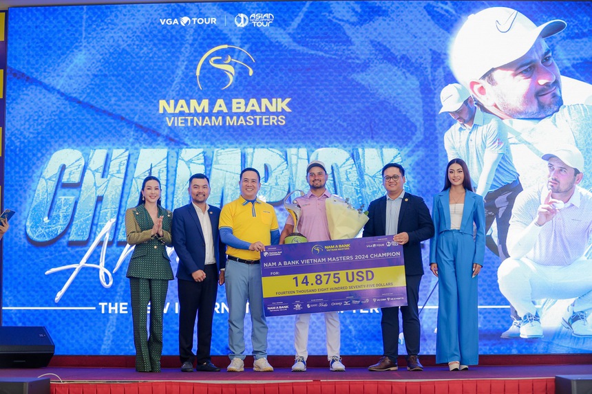 Nhà vô địch golf Việt Nam đánh mất kỷ lục trên sân nhà - Ảnh 1. Nhà vô địch golf Việt Nam đánh mất kỷ lục trên sân nhà - Ảnh 1.