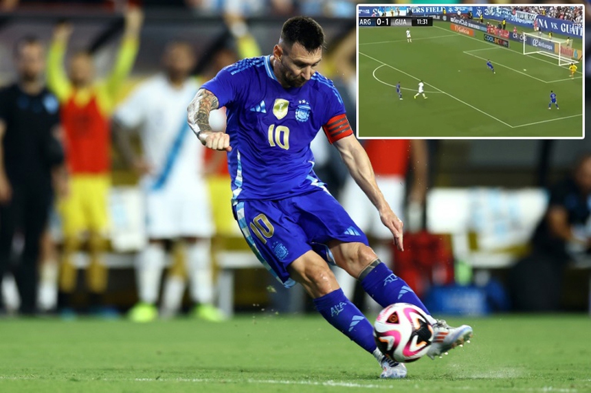 Messi ghi bàn thắng 'từ trên trời rơi xuống', Argentia đại thắng trước thềm Copa America 2024 - Ảnh 1.