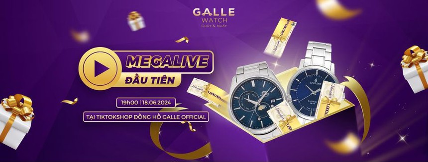 Ưu đãi khủng, quà tặng lớn với phiên bản Mega livestream của đồng hồ Galle  - Ảnh 1.