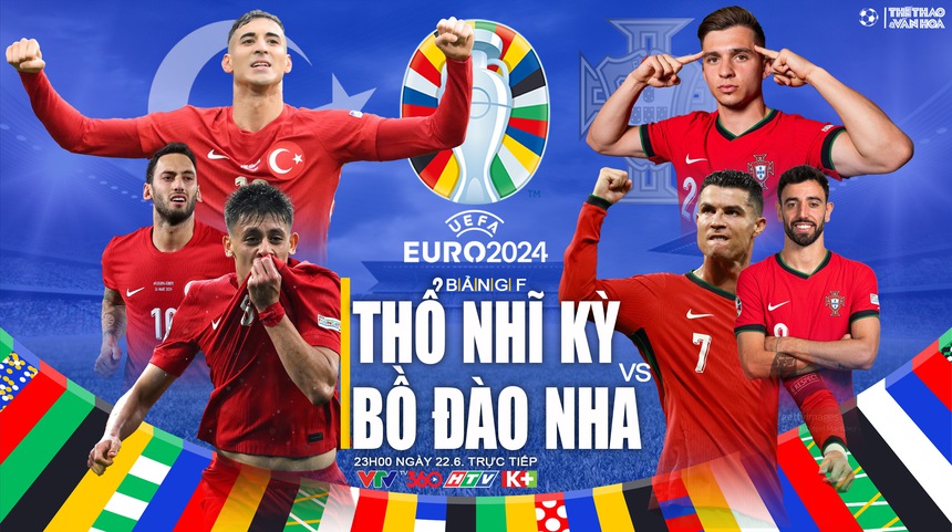Nhận định bóng đá Thổ Nhĩ Kỳ vs Bồ Đào Nha (23h00, 22/6), vòng bảng EURO 2024 - Ảnh 1. Nhận định bóng đá Thổ Nhĩ Kỳ vs Bồ Đào Nha (23h00, 22/6), vòng bảng EURO 2024 - Ảnh 1.
