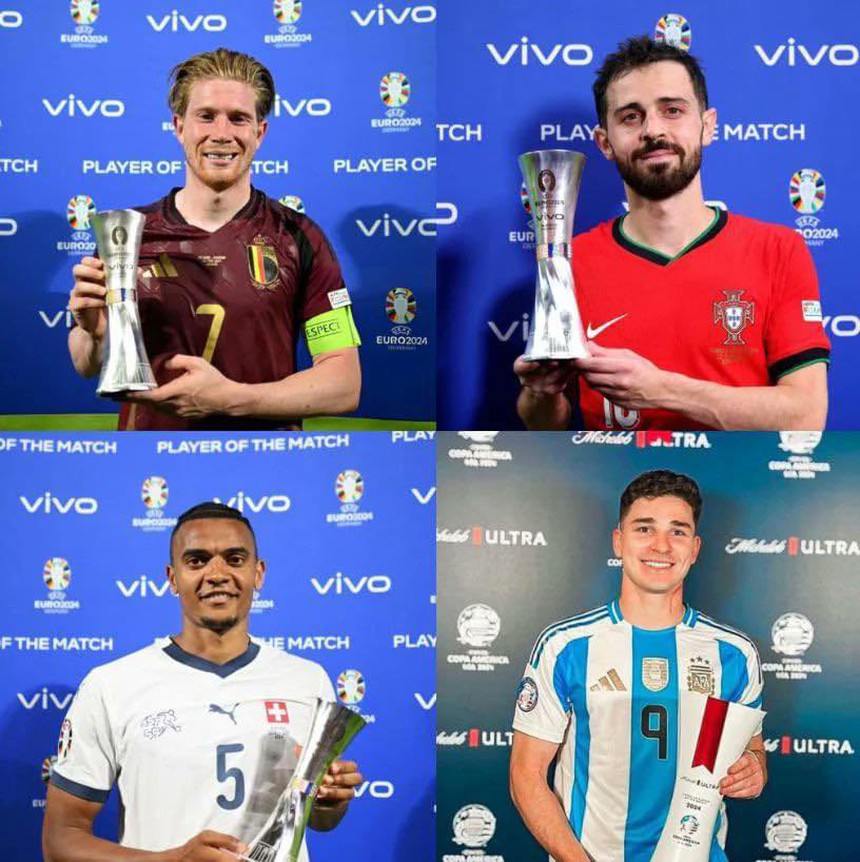 Hàng loạt học trò của Pep Guardiola 'thống trị' danh hiệu danh giá tại EURO và Copa America 2024 - Ảnh 1. Hàng loạt học trò của Pep Guardiola 'thống trị' danh hiệu danh giá tại EURO và Copa America 2024 - Ảnh 1.