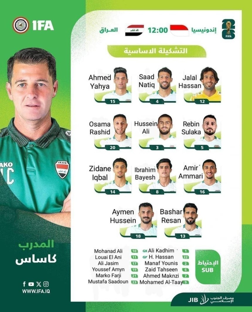 TRỰC TIẾP bóng đá VTV5 VTV6: Indonesia vs Iraq, vòng loại World Cup 2026: Struick lĩnh xướng hàng công - Ảnh 2.