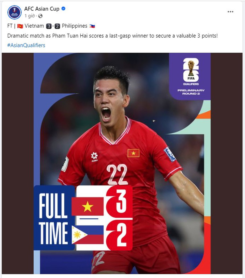 ĐT Việt Nam được FIFA và AFC khen ngợi sau chiến thắng kịch tính, Tiến Linh nhận vinh dự lớn - Ảnh 3.