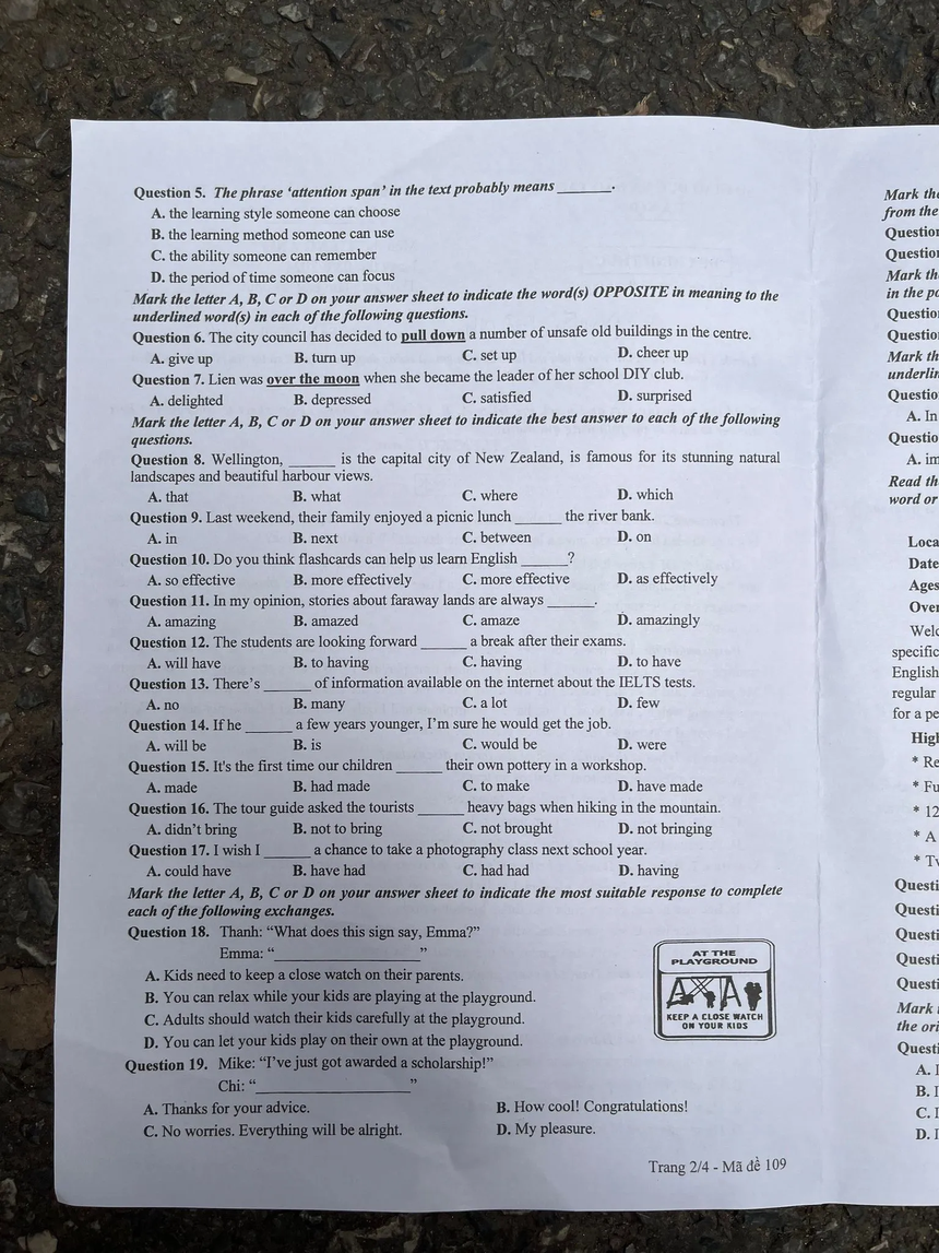 Đáp án đề thi tiếng Anh vào 10 Hà Nội năm 2024 - Ảnh 2.