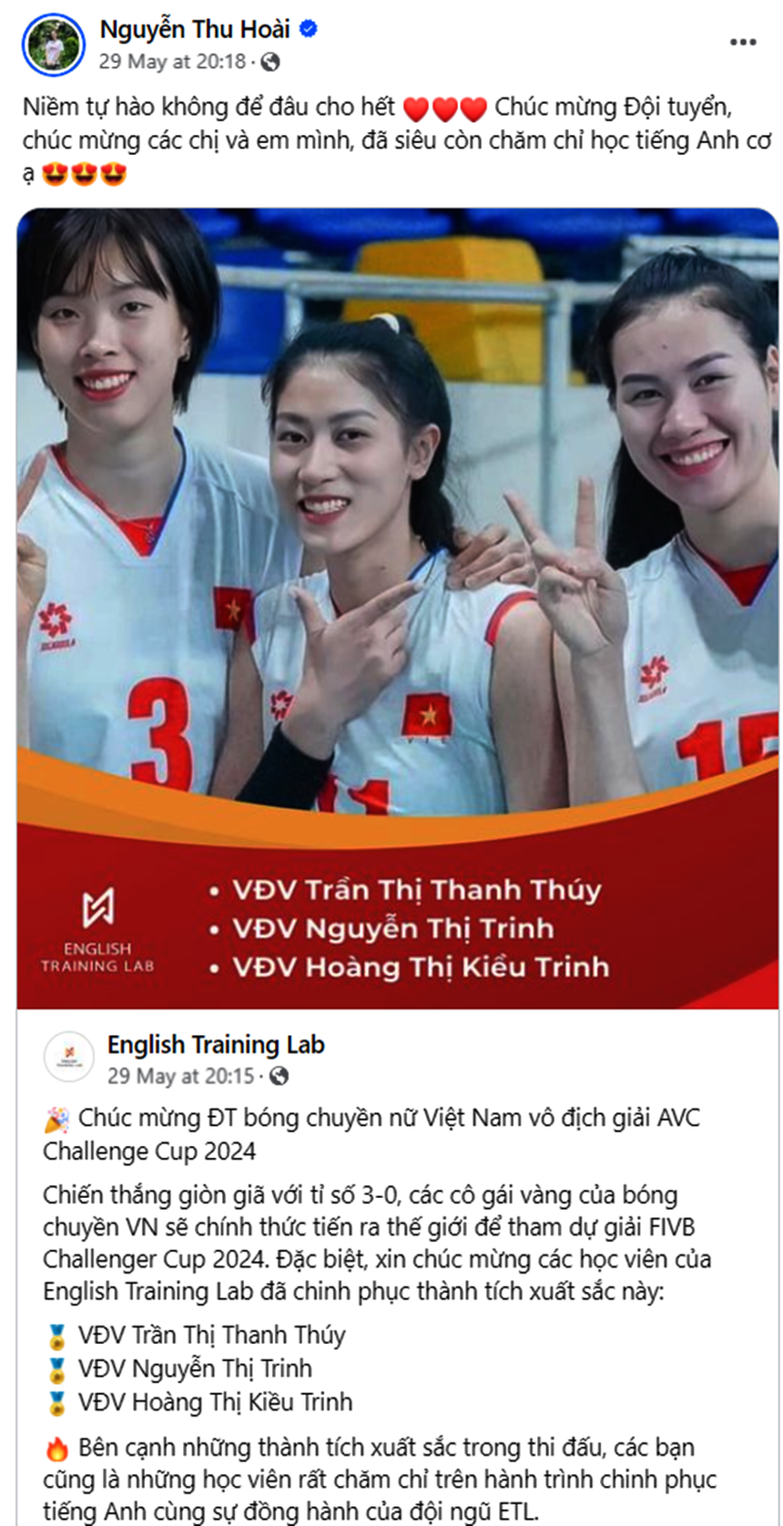 Tin nóng Thể thao sáng 9/6: Ba tuyển thủ bóng chuyền nữ Việt Nam tham gia khóa học đặc biệt, Huỳnh Như lập kỷ lục ở Châu Âu - Ảnh 2.