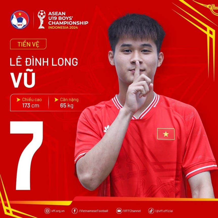 U19 Việt Nam công bố số áo tại giải Đông Nam Á, thần đồng top 60 thế giới chọn áo giống Ronaldo - Ảnh 1. U19 Việt Nam công bố số áo tại giải Đông Nam Á, thần đồng top 60 thế giới chọn áo giống Ronaldo - Ảnh 1.