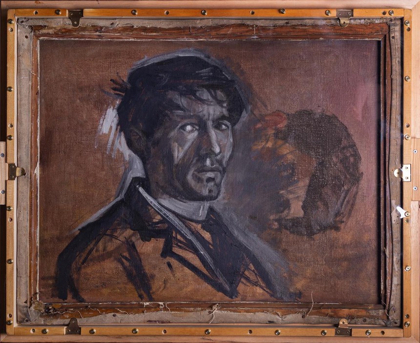 Bức chân dung tự họa ẩn giấu của Norman Cornish - Ảnh 2. Bức chân dung tự họa ẩn giấu của Norman Cornish - Ảnh 2.