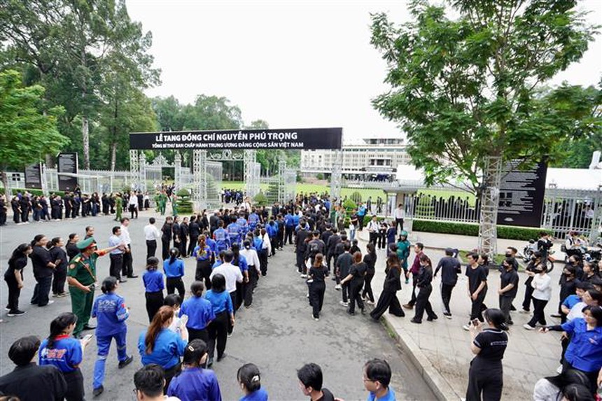Lễ viếng Tổng Bí thư Nguyễn Phú Trọng sáng ngày 26/7 - Ảnh 4.