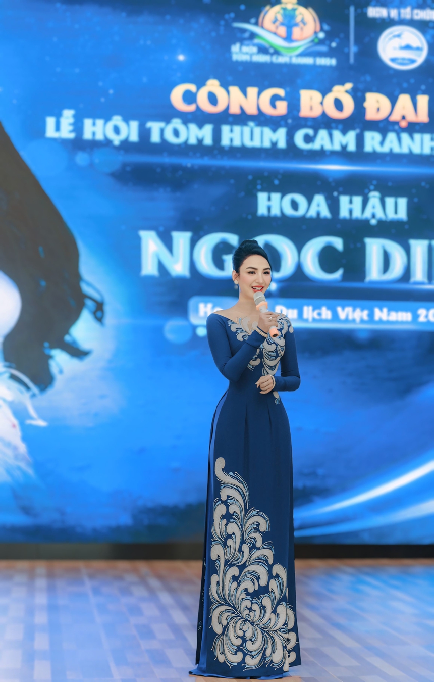 Hoa hậu Ngọc Diễm làm đại sứ Lễ hội tôm hùm Cam Ranh - Ảnh 2.