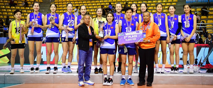 Tuyển bóng chuyền nữ Việt Nam nhận thưởng tổng cộng 26 nghìn USD cho ngôi á quân ở lượt đi và lượt về SEA V.League 2024 Tuyển bóng chuyền nữ Việt Nam nhận thưởng tổng cộng 26 nghìn USD cho ngôi á quân ở lượt đi và lượt về SEA V.League 2024