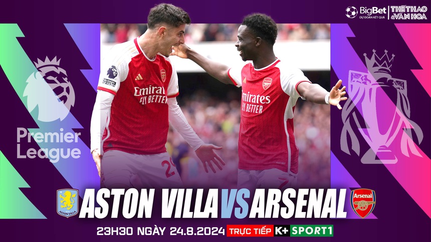 Nhận định, soi tỷ lệ Aston Villa vs Arsenal (23h30, 24/8), vòng 2 Ngoại hạng Anh - Ảnh 1.