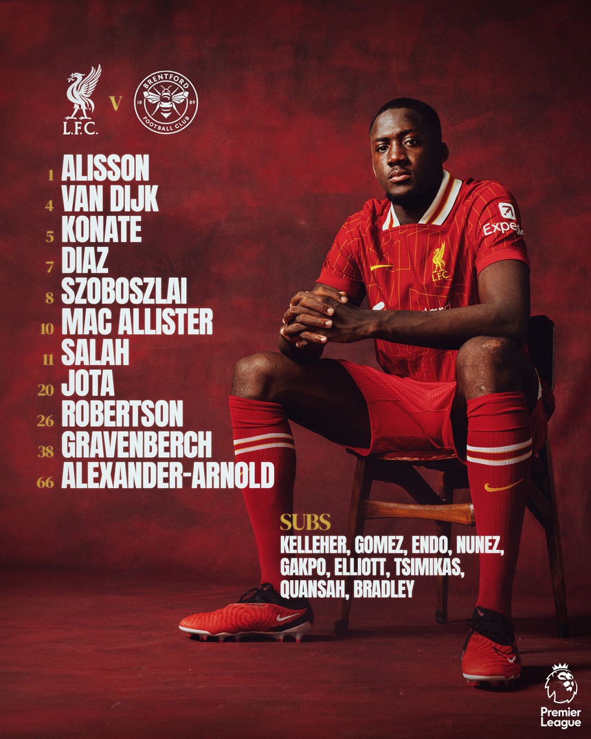 TRỰC TIẾP bóng đá Liverpool vs Brentford, Ngoại hạng Anh vòng 2: Salah - Jota - Diaz đá chính - Ảnh 2. TRỰC TIẾP bóng đá Liverpool vs Brentford, Ngoại hạng Anh vòng 2: Salah - Jota - Diaz đá chính - Ảnh 2.