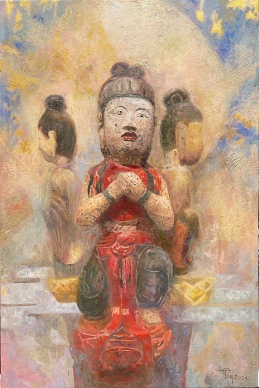 "Gỡ khó" cho việc đưa truyền thống vào mỹ thuật hiện đại - Ảnh 4. "Gỡ khó" cho việc đưa truyền thống vào mỹ thuật hiện đại - Ảnh 4.