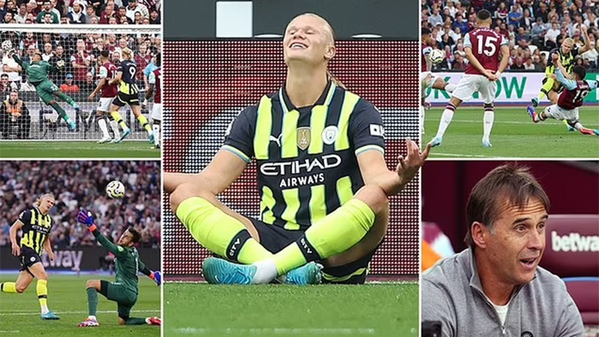 Erling Haaland lại bùng nổ với hat-trick, Man City khẳng định đẳng cấp của nhà vua Ngoại hạng Anh - Ảnh 1. Haaland