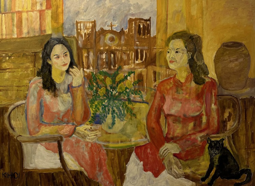 Triển lãm "Gặp gỡ 2024": Một đối thoại ấn tượng về chuyện vẽ của đôi bạn - Ảnh 3.