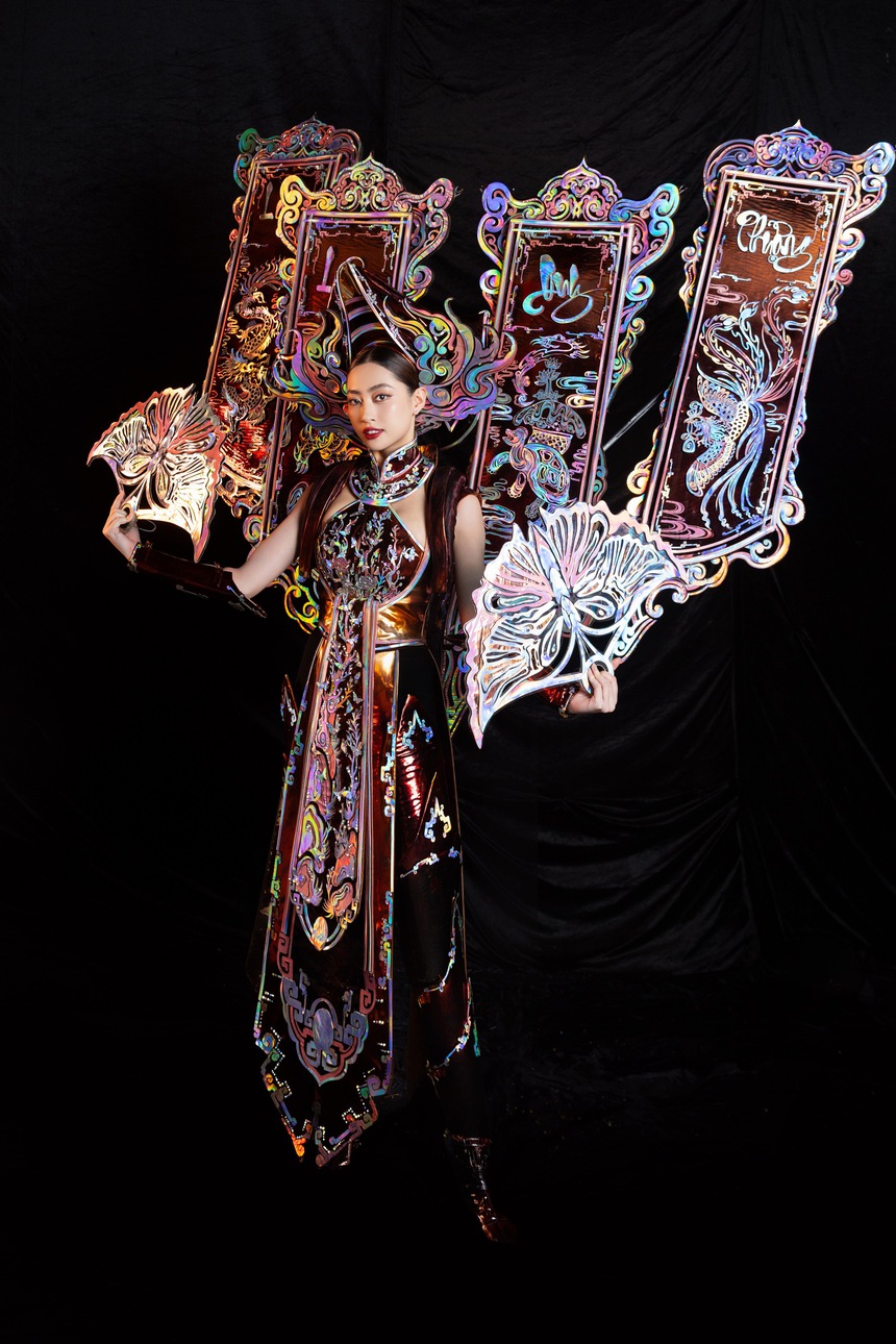 "Khảm xà cừ" thắng giải National Costume tại Miss Grand Vietnam 2024 - Ảnh 1.