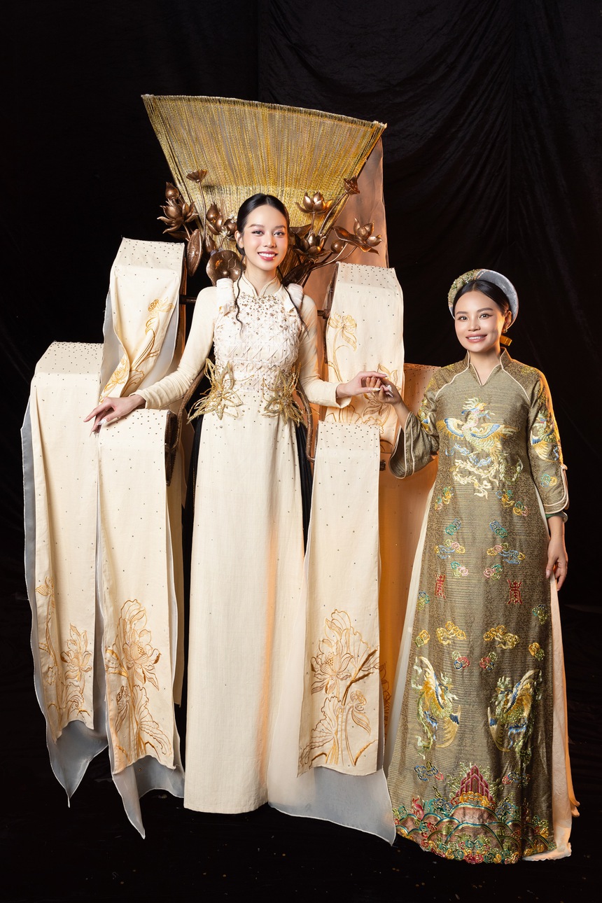 "Khảm xà cừ" thắng giải National Costume tại Miss Grand Vietnam 2024 - Ảnh 4.